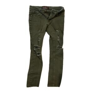 Copper Rivet Olive Jeans with Rips Mens 29x30